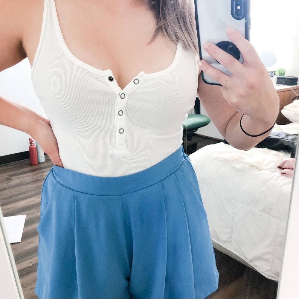 Wild Fable S Scoop Neck Placket Tank Top